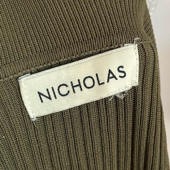 NICHOLAS • Olive Green Button Down Long Cardigan Sweater - Picture 4 of 6